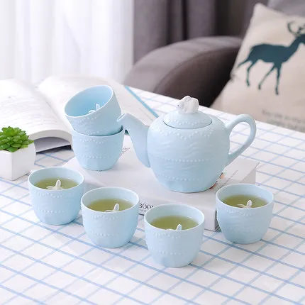 Дома керамические фрукты Teaset тепло-resistdent чайник японский цветок труба Чай бутылки - Цвет: 2