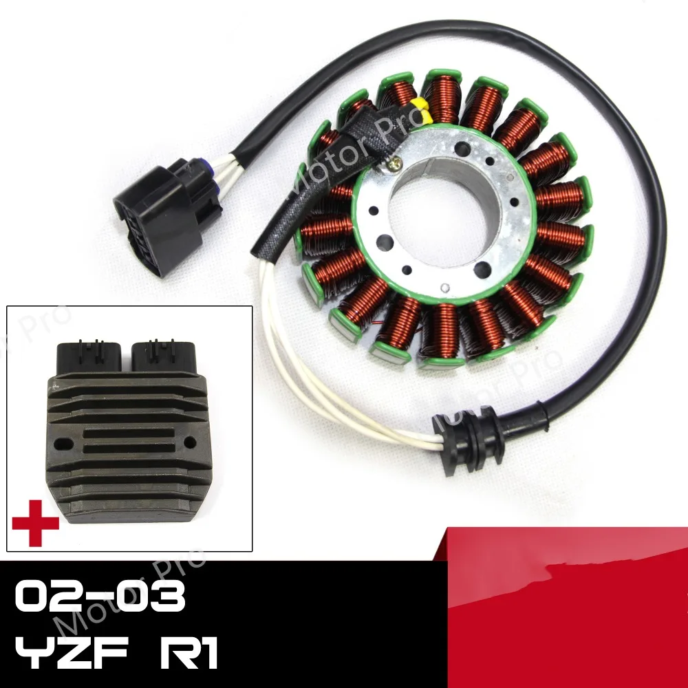 

For Yamaha YZF R1 2002 2003 Engine Stator Coil and Voltage Regulator Kits Motorcycle Replacement Accessories Rectifier YZF-R1