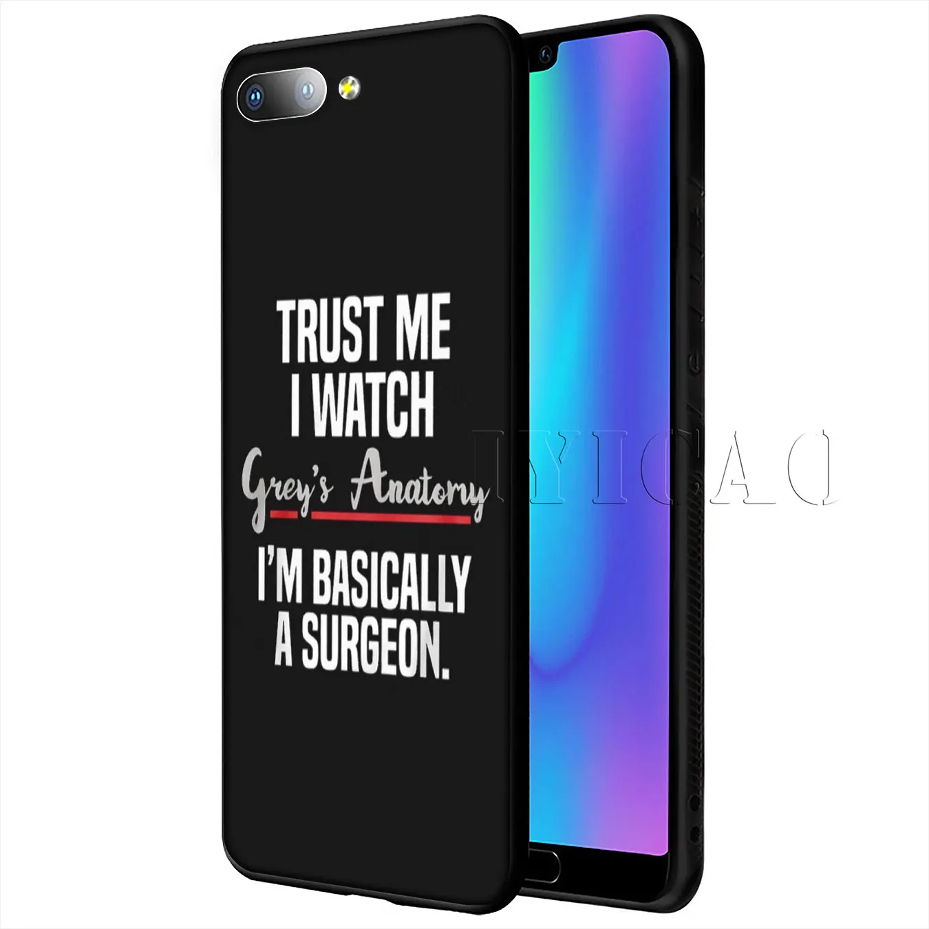 Лидер продаж мягкий чехол IYICAO по анатомии greys для Huawei P20 Pro P10 P8 P9 P30 Lite Mini 2017 P Smart 2019