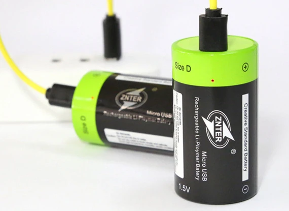 2 шт. ZNTER 1 5 V 6000MAH USB аккумуляторная батарея D размер литий полимерная