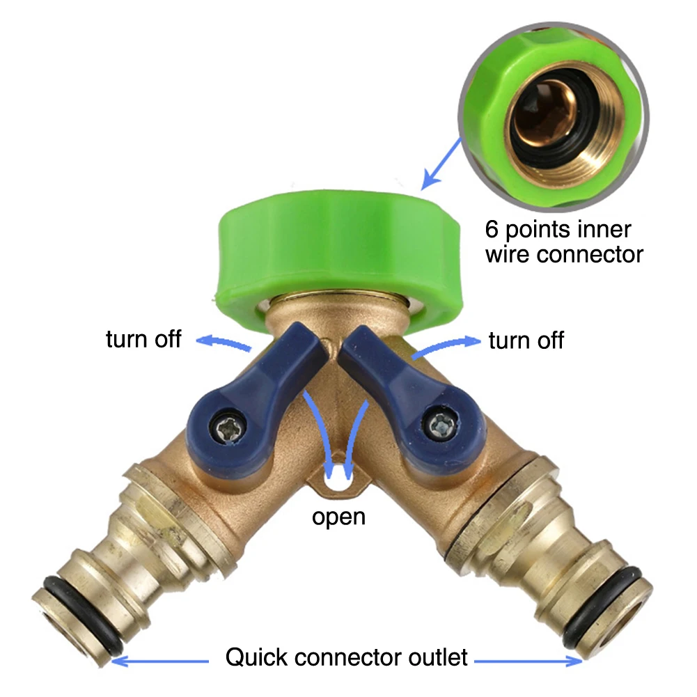 Шланг разъем для мытья автомобиля прочный водопроводный сплиттер двухсторонний