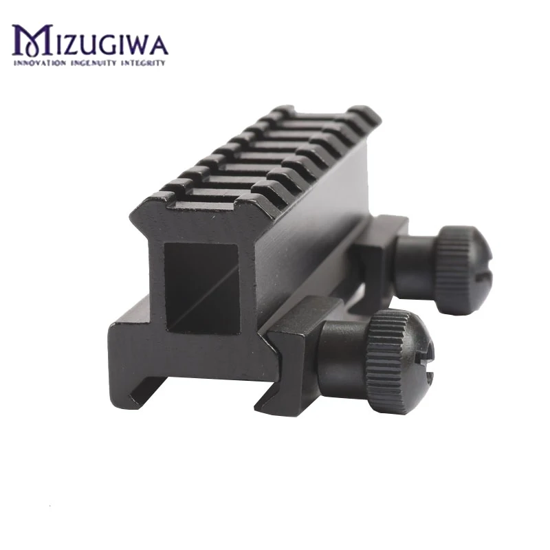 Mizugiwa 1 шт. Riser планка пикаттини Rail 20 мм Weaver See Thru AR Flat Top 8 слотов 13 страйкбол
