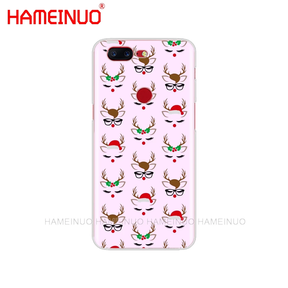 HAMEINUO Милый лось Рождество олень мультфильм год чехол для телефона для Oneplus one plus 6 5T 5 3 3t 2 X A3000 A5000 - Цвет: 43240