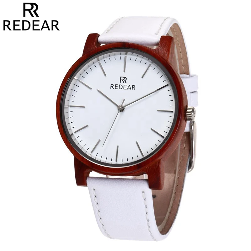 REDEAR повседневные мужские деревянные часы кварцевые бамбуковые современные