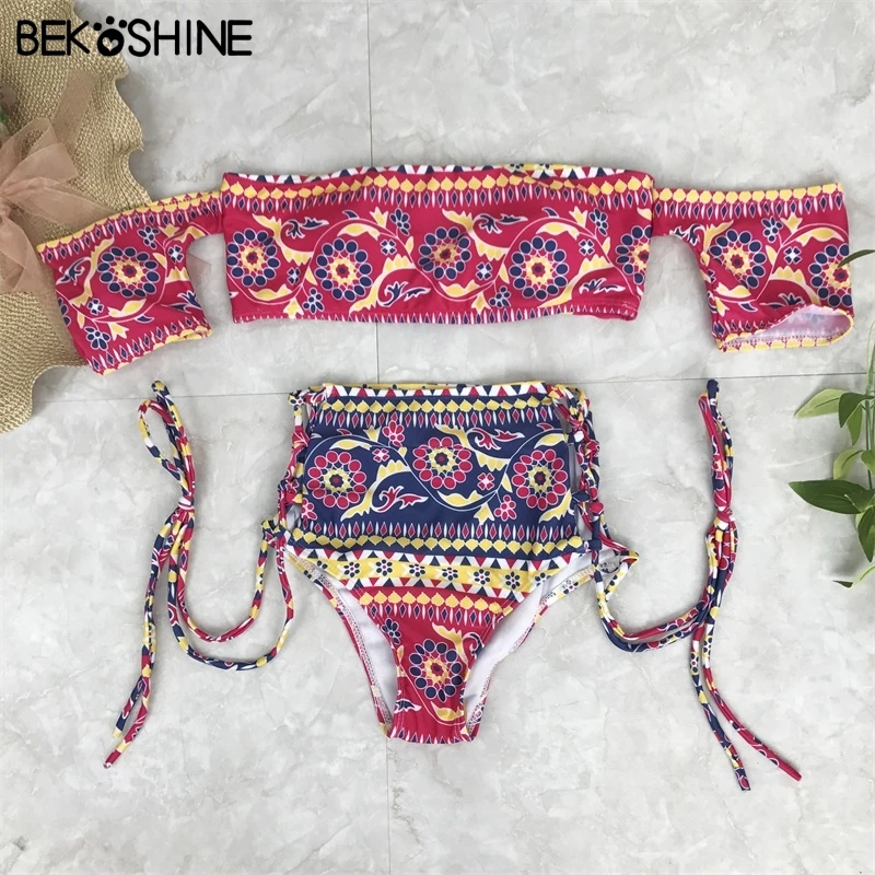 Bekoshine 2 цвета новый бикини 2017 женская обувь Купальники для малышек лето купальник