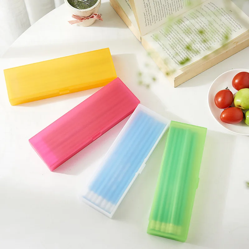 Новый Для мальчиков и девочек карандаш пластикового треугольника Чехол Коробка