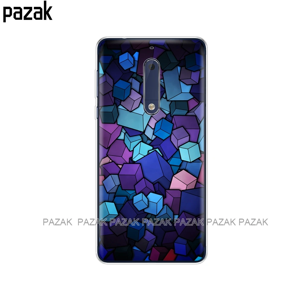 61442 Силиконовый чехол для Nokia 1, 2, 2,1, 3, 3,1, 5, 5,1 plus, чехол, мягкая задняя крышка из ТПУ для телефона, противоударный чехол, защитный бампер - Цвет: 61442