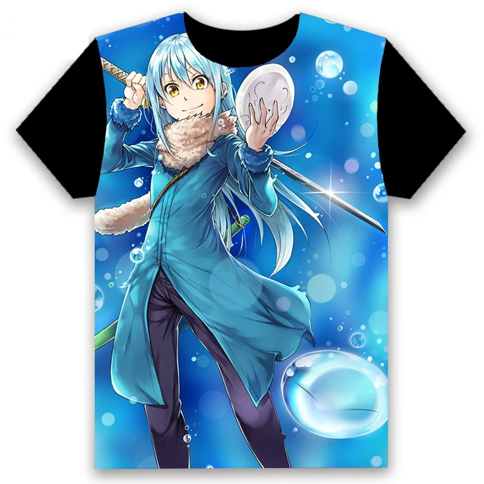 Футболка в стиле аниме The Time I Got Reincarnated as a Slime с коротким рукавом манга римуру