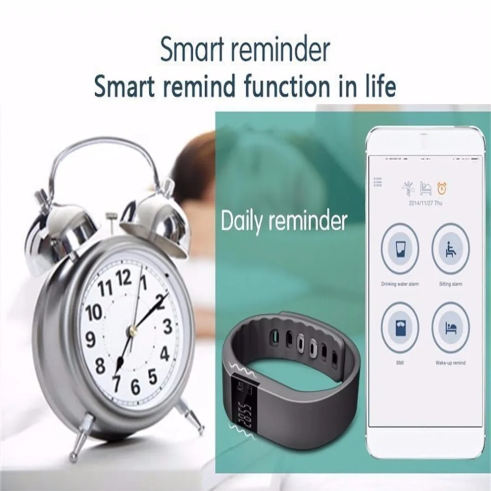TW64 фитнес трекер Bluetooth Смарт Браслет спортивный браслет шагомер для iPhone IOS Android