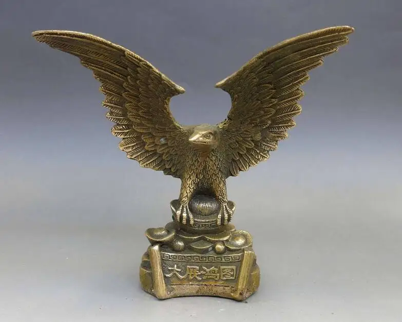 Китайский фэн шуй 6 дюймов медная статуя орла|statue sculpture|statue chinastatue eagle |