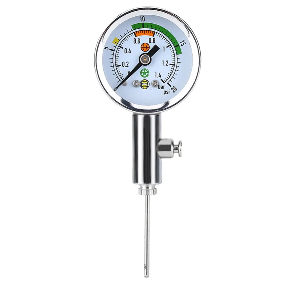 Портативный 0 20Psi мини Манометр 4 см двойной шкальный барометр баскетбол футбол
