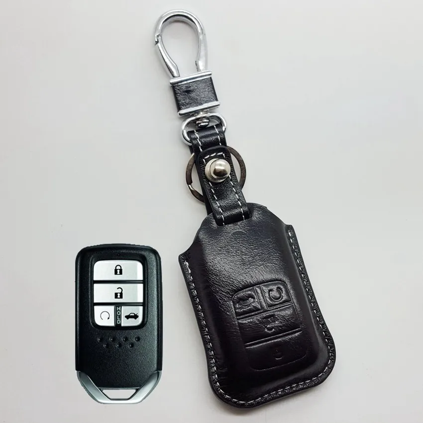 Кожаный чехол для брелка с ключом Honda Civic 2016 Cr-v Accord 2017 2018 2019 Pilot HRV Автомобильный