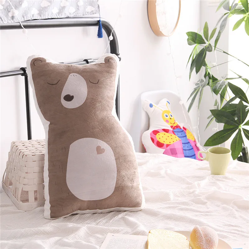 Bear Мультяшные животные, медведь, кошка, облако, тачки, подушка, детская, спокойный сон, игрушки, мягкие куклы, скандинавские, для детской комнаты, Декор, реквизит для фотосессии - Цвет: Bear