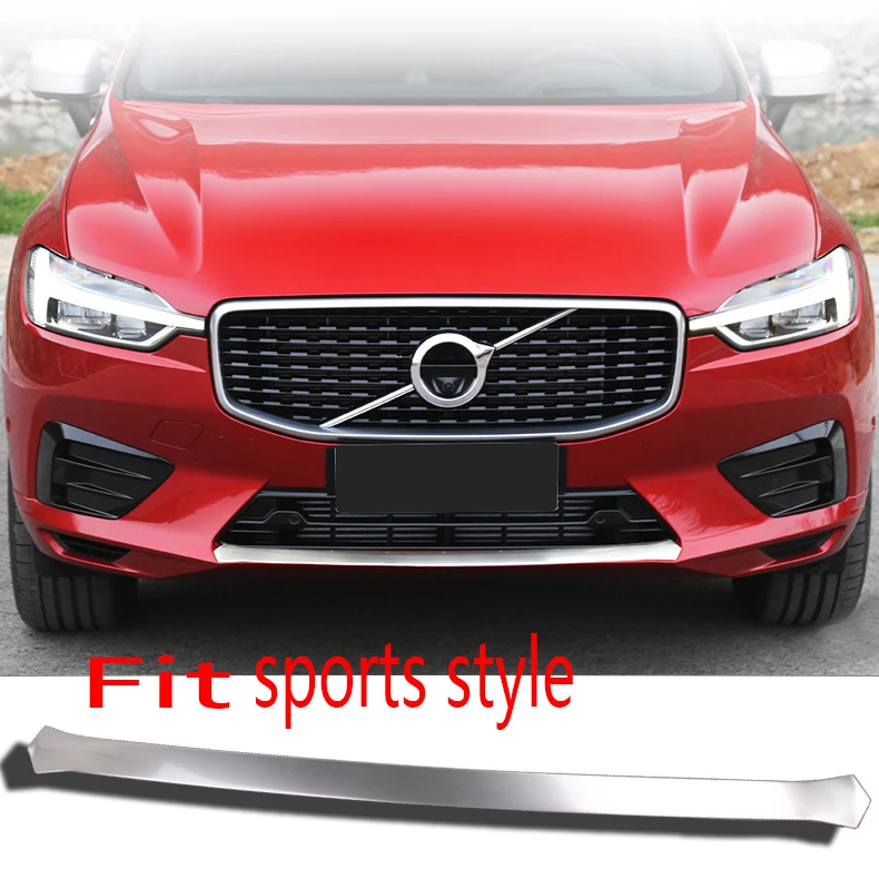 Для Volvo XC60 из нержавеющей стали, накладка на передний бампер, декоративная накладка, аксессуары для стайлинга автомобилей, 1 шт