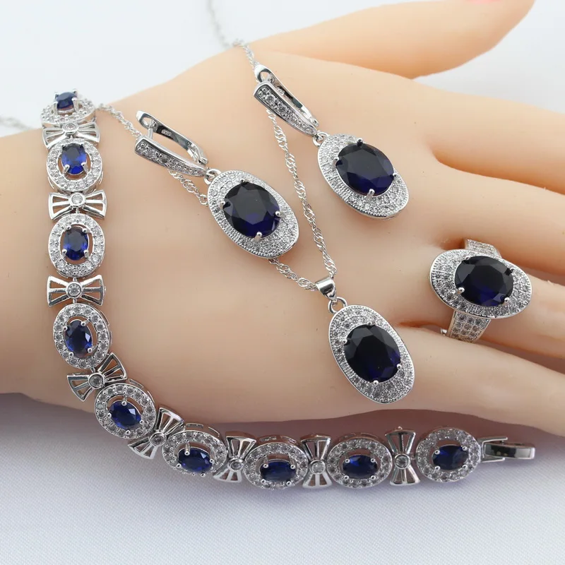 Женский ювелирный комплект из колье серёг кольца и браслета 4 шт.|colorful jewelry sets|set
