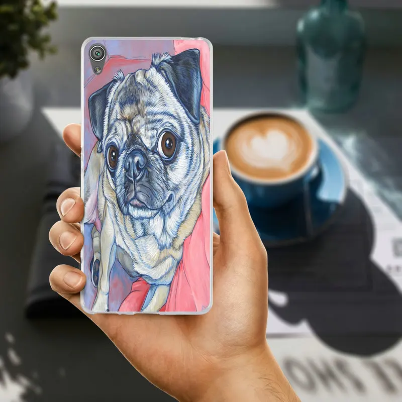 Дружба Оригинальный чехол pug Life тонкий мягкий силиконовый для телефона sony Xperia Z