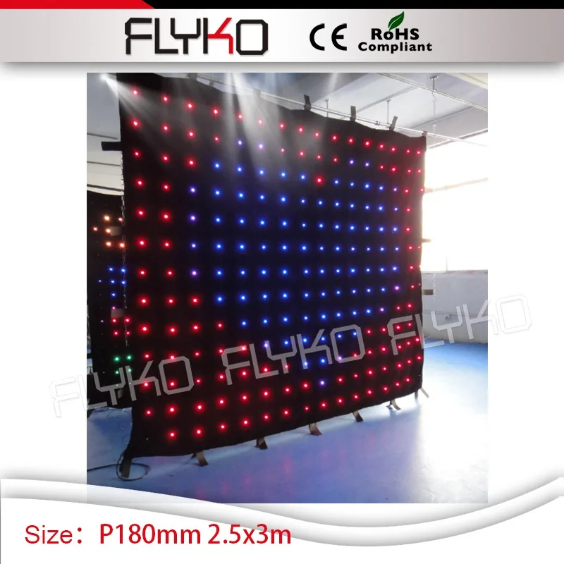 Гибкая мягкая светодиодная занавеска P180mm хорошего разрешения 8 футов на 10