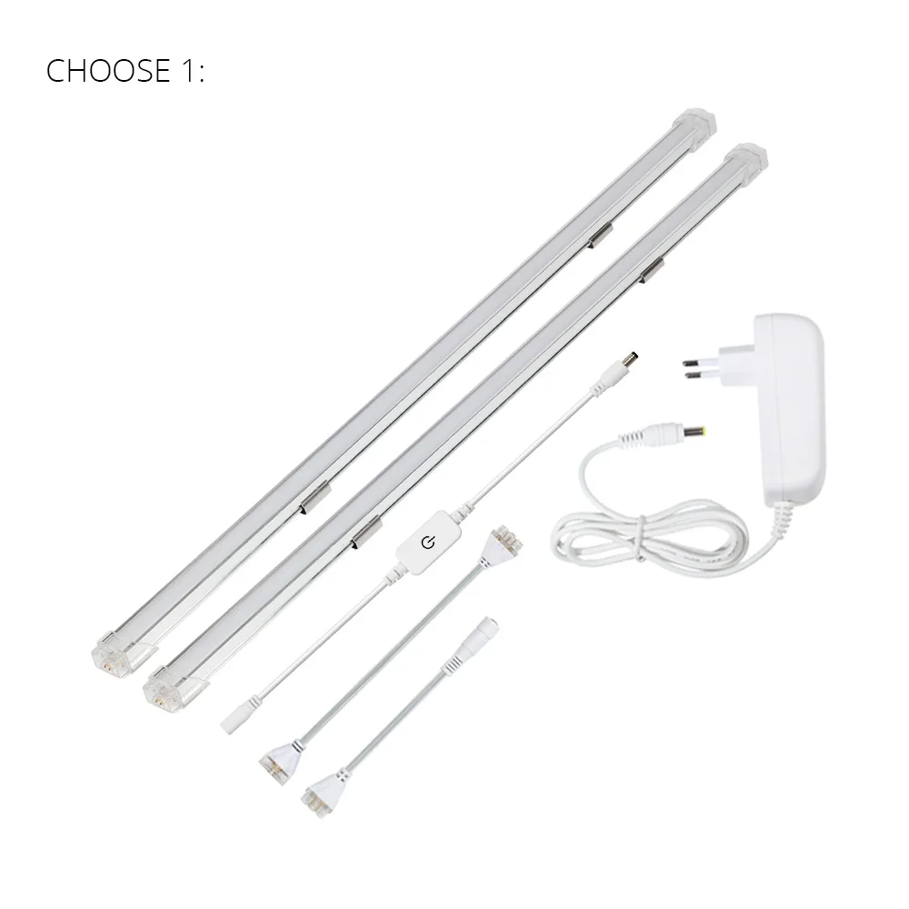 2PCS X 50CM SET 24 В 2 шт. 4 шт. 50 см светодиодный светильник для бара алюминиевый профиль кухонный светильник ing iTouch сенсор ультра тонкий под шкаф светильник светодиодный крепление полосы - Испускаемый цвет: 2PCS X 50CM SET