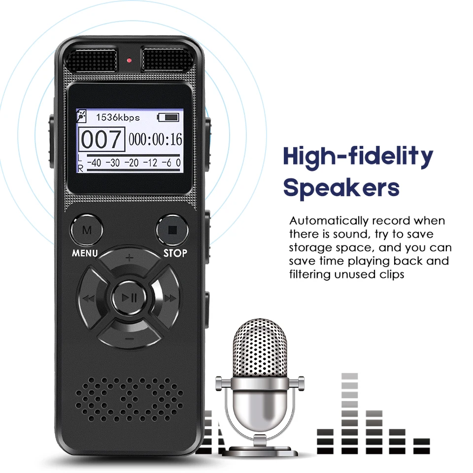 Секретный диктофон Цифровой Диктофон мини регистратор HIFI стерео звук микрофон