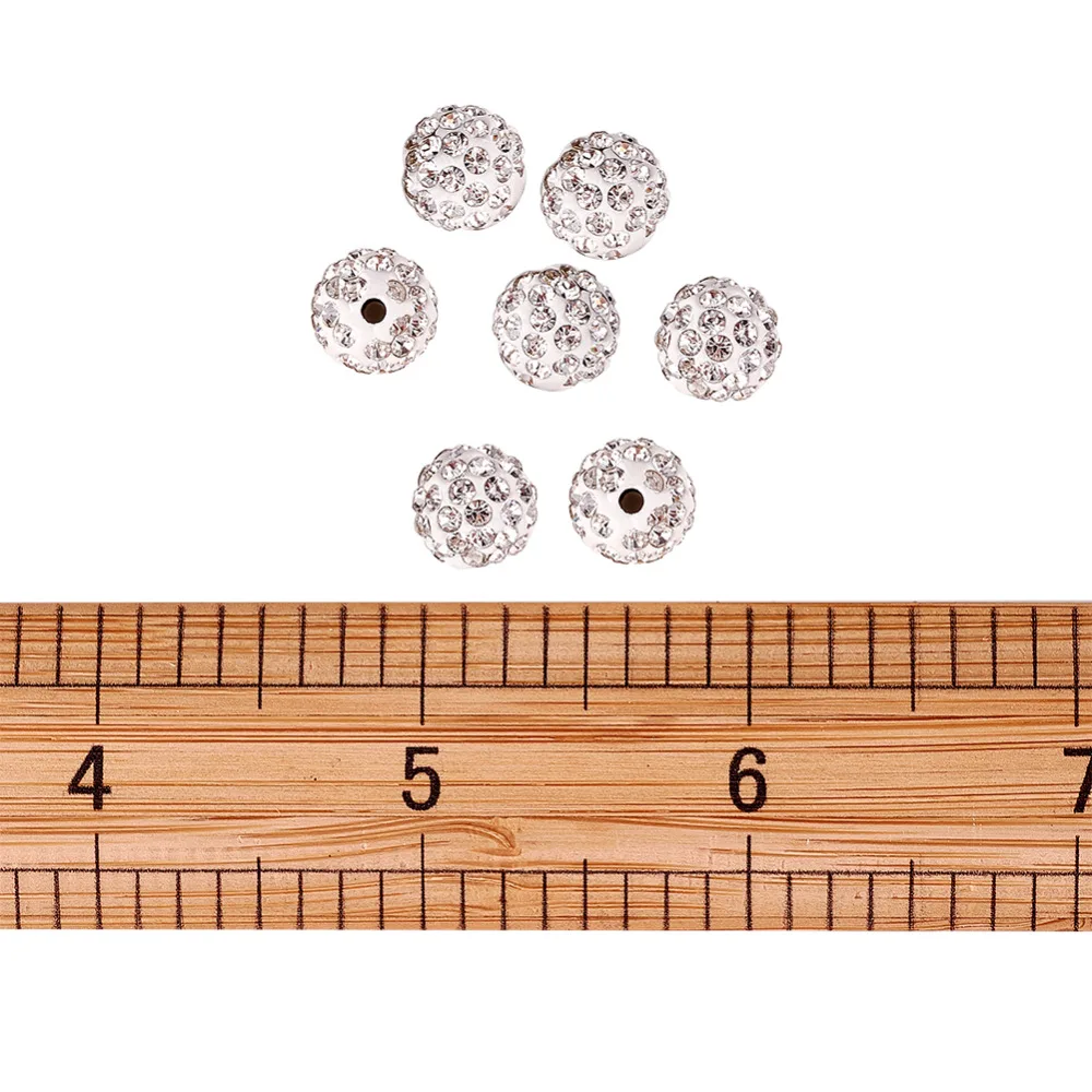 Бусины для стразы из полимерной глины Круглые 10 мм отверстие 1 5 шт. | Украшения и