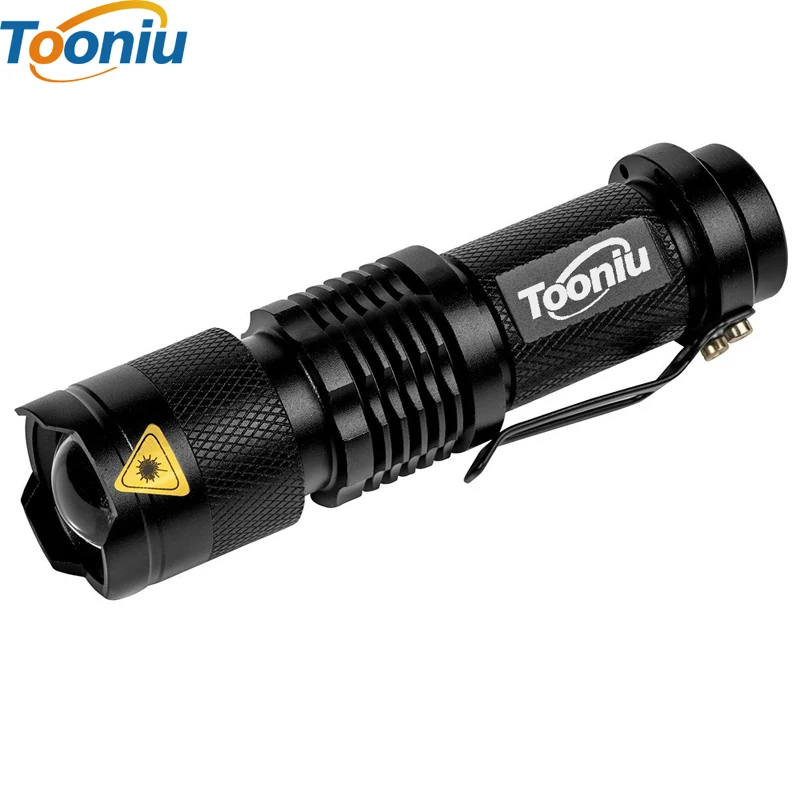 CREE Q5 T6 светодио дный фонарик регулируемый удара факел Портативный УФ фокус