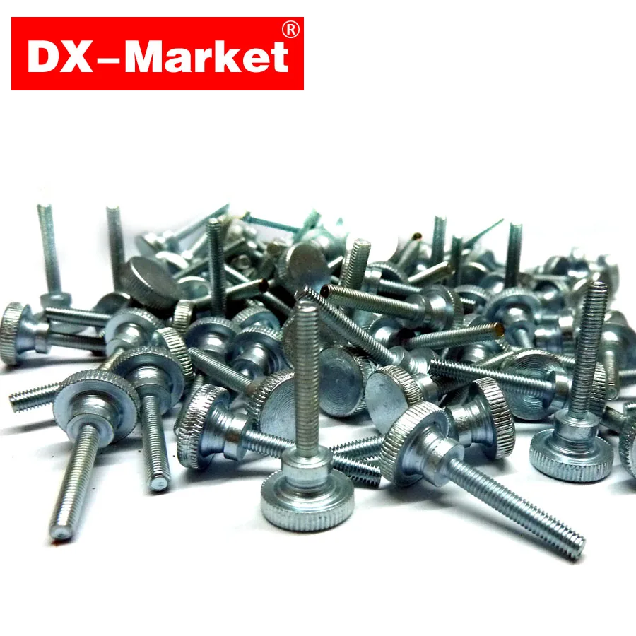 m3 Knurled bolt 6mm -20mm class 4.8 thumb screw DIN464 -B White zine bolts Chinese fasteners Manufacturer A043 | Обустройство дома