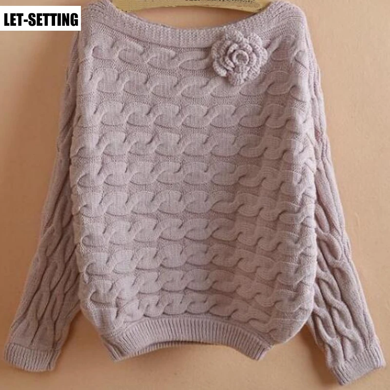 Winter long-sleeve slit neckline crotch bat shirt twisted women outerwear sweater LET-SETTING | Женская одежда