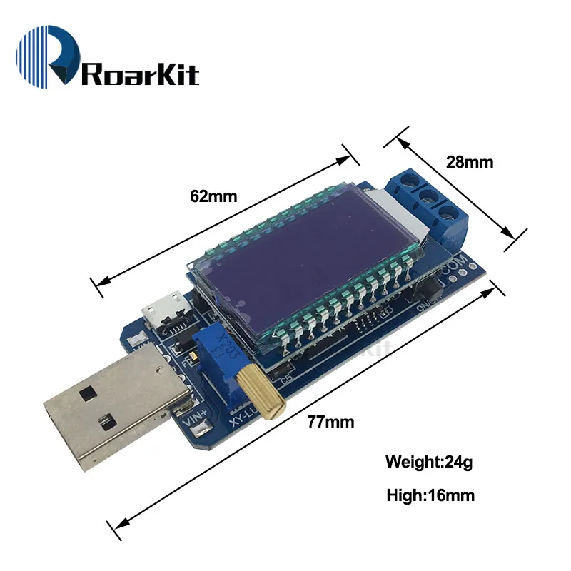 USB понижающий модуль питания DC 5 В до 3 В/9 В/12 с ЖК дисплеем Регулируемый