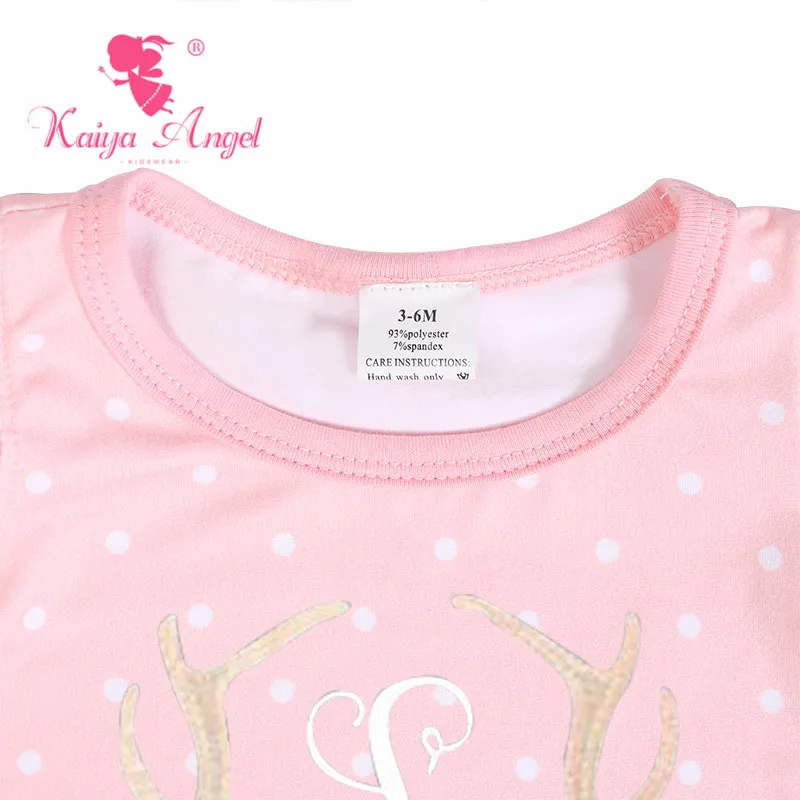 Kaiya Angel/Летняя Пижама для новорожденных мальчиков и девочек, одежда для малышей, Розовая белая точка 4 июля, комбинезон без рукавов с оленем и цветочным принтом