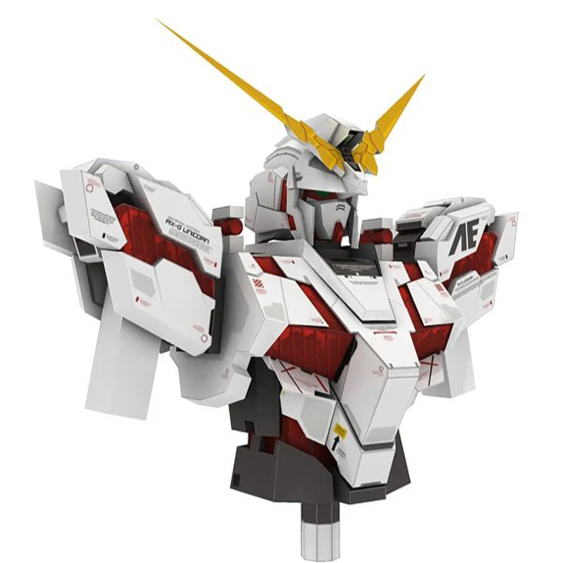 Gundam RX 0 Единорог бюст положительная пропорция Бумажная модель мальчик подарок Diy