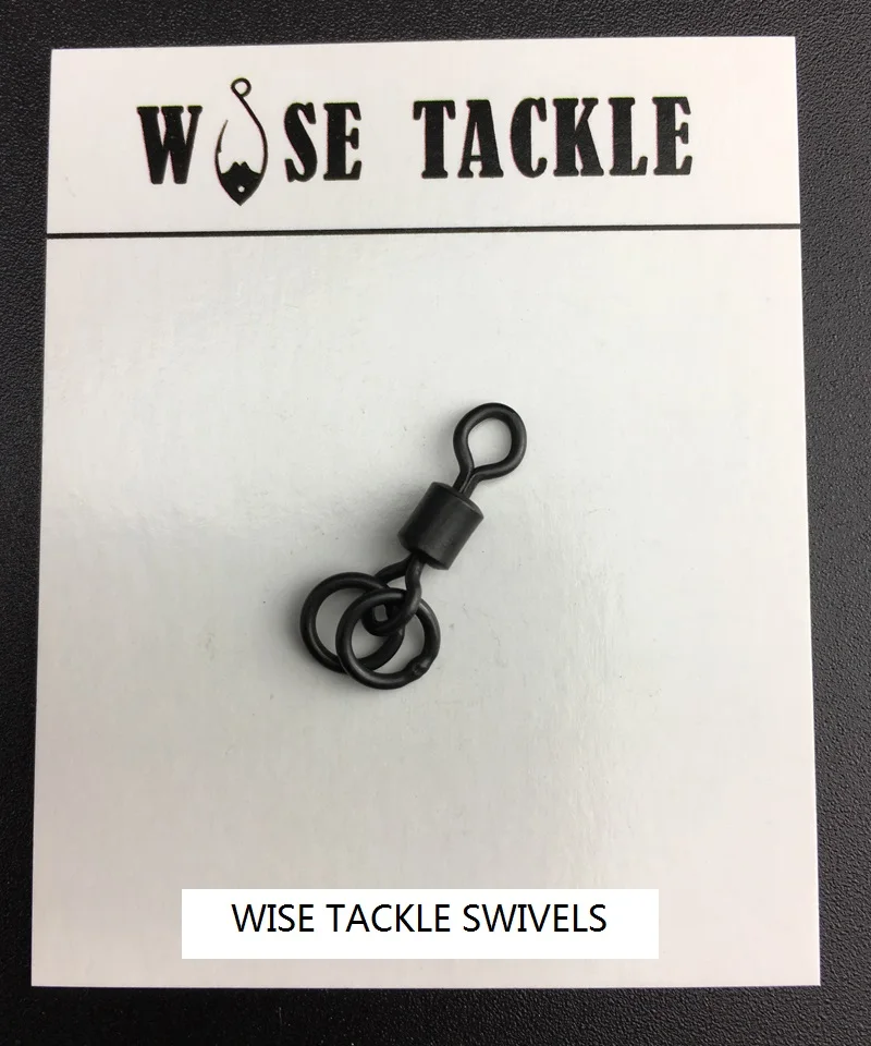 50 шт. Wise Tackle Три в одном поворачивается на 2 кольца с антибликовым покрытием Цвет