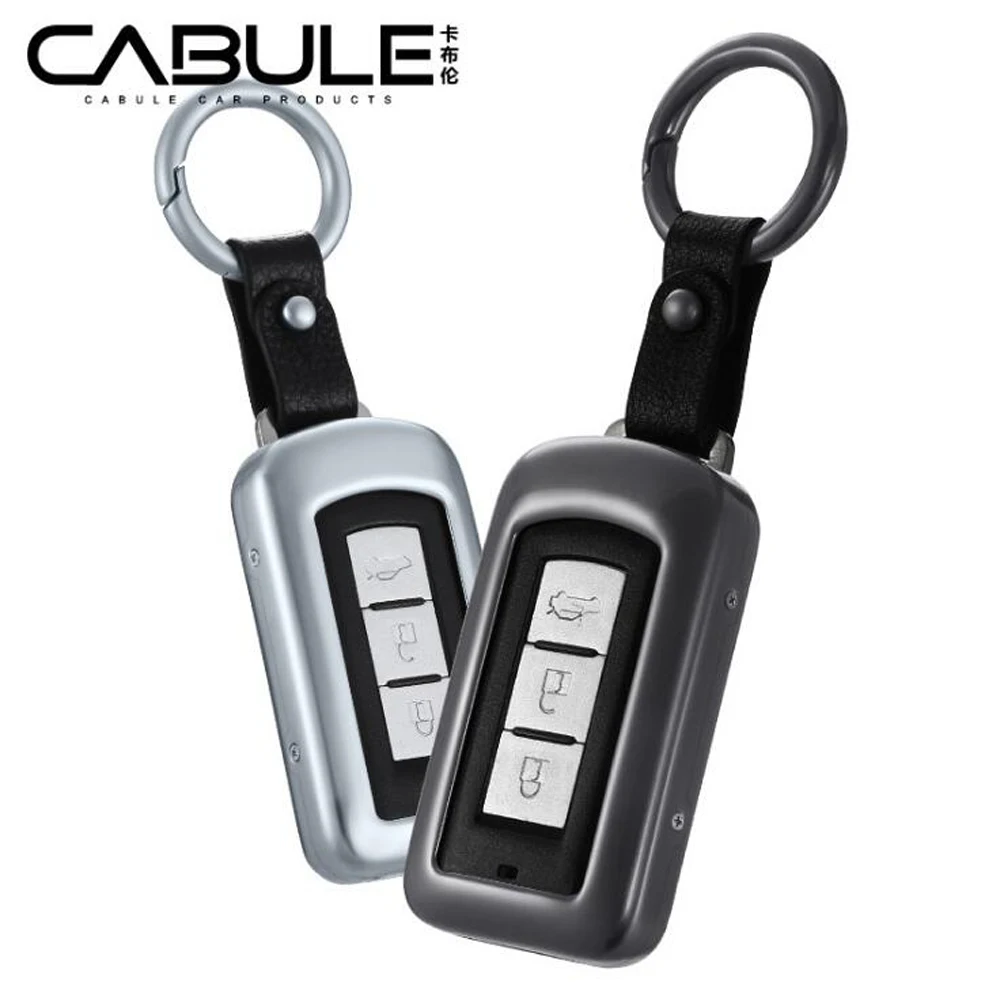 

1 комплект роскошный чехол для ключей из алюминиевого сплава + кольца для ключей Автомобильный защитный чехол для Mitsubishi Outlander автозапчасти