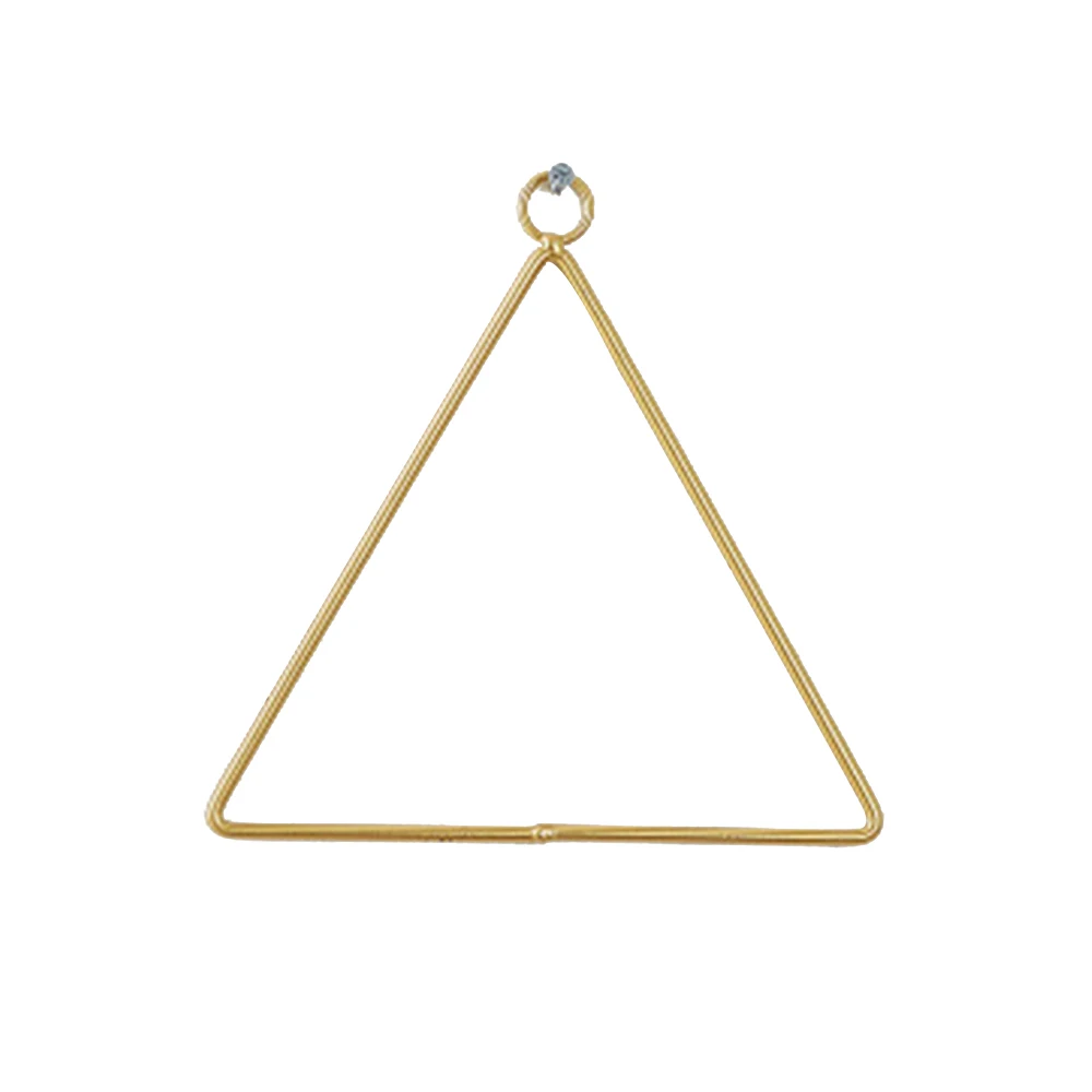 Triangle Украшение дома железное кольцо подвеска гирлянда искусственное растение цветок стойка венок обруч с цветами Квадратный Круг Тригон форма на выбор - Цвет: Triangle