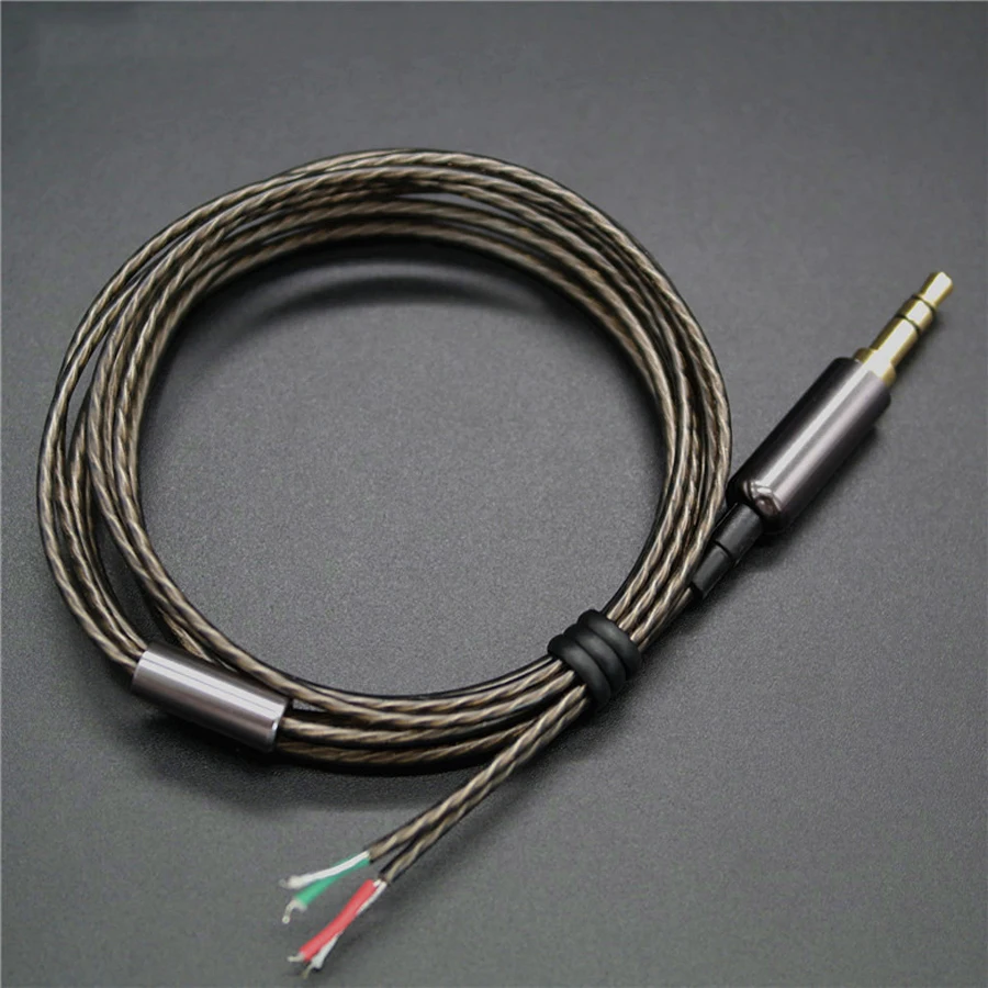 TD38 DIY ремонтный кабель для наушников замены Аудио покрытием серебряные наушники