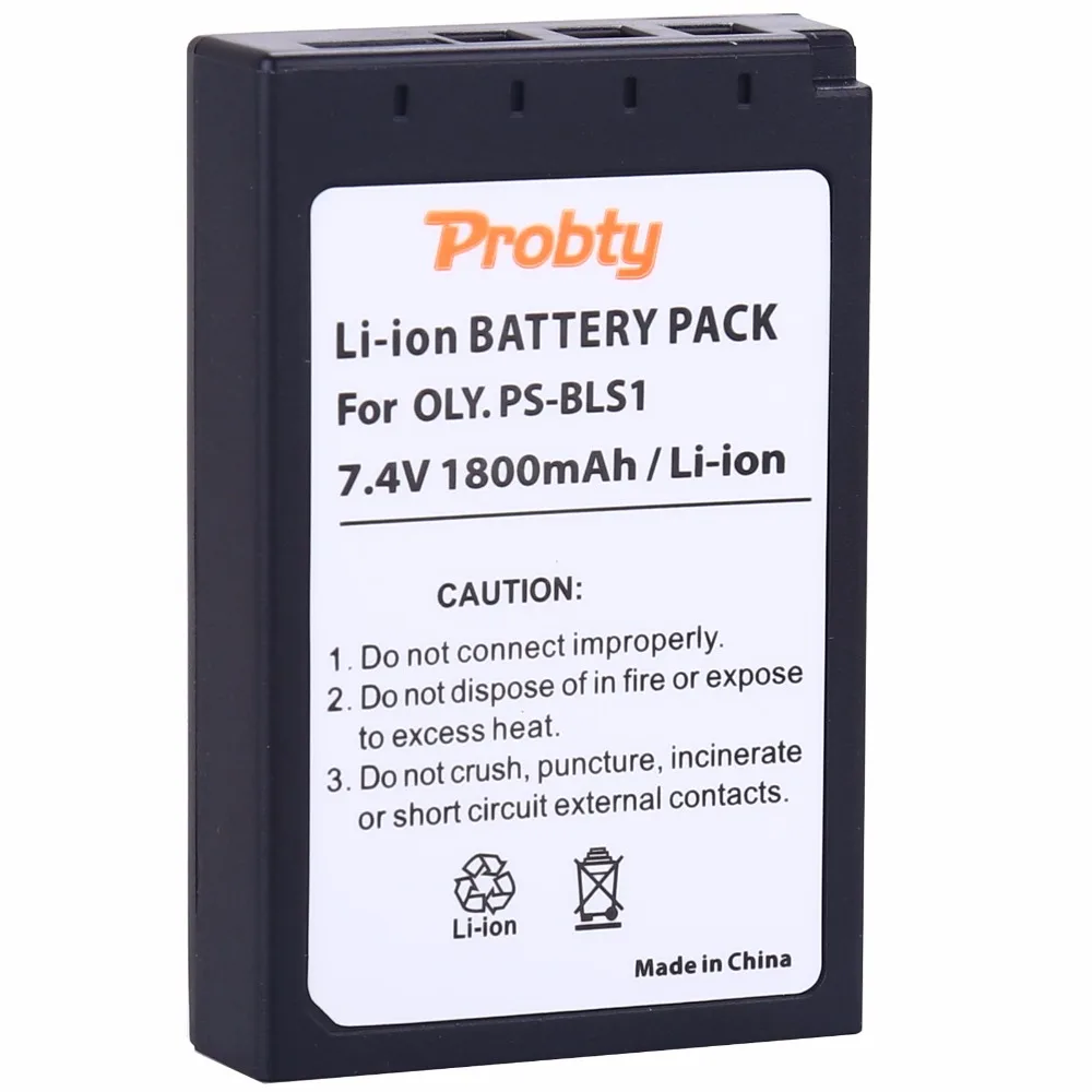 PROBTY PS-BLS1 PS BLS1 PSBLS1 Перезаряжаемые Батарея для Olympus PEN E-PL1 E-PM1 EP3 EPL3 Evolt E-420 E-620 E-450 E-400 E-410