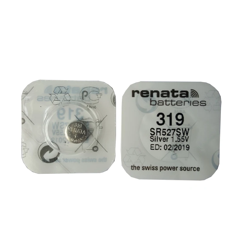5 шт./лот Renata долговечные 319 SR527SW SR527 V319 батарейки для часов|coin cell battery|watch batterycell