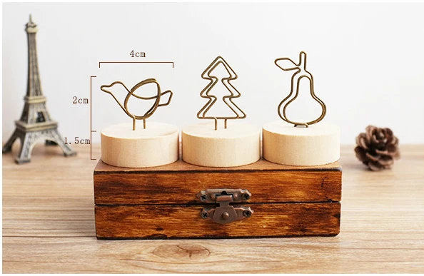 3 шт./лот деревянная подставка металлическая проволока настольная карта