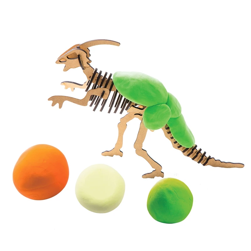 Robud DIY Parasaurolophus глина динозавр действие и Игрушка Рисунок Моделирование глины с 3D