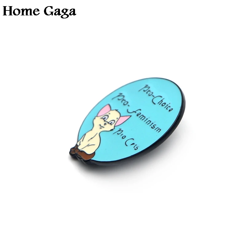 Homegaga феминистские Мультяшные Коты, цинковые булавки для рюкзака, одежда для сумки, рубашки, шляпы, значки, значки, броши для мужчин и женщин D1805