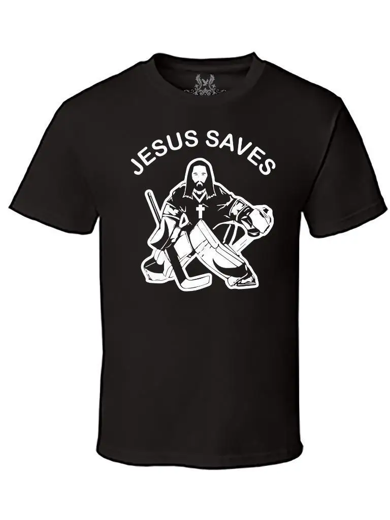 

New Men'S Printed Jesus Saves Cross Christian Bible Praying Funny Hockey Brand Cotton Men Basic Tops Fitness T-Shirts