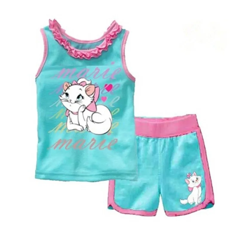 Free Shipping Summer Baby Girl Clothing Set vest +Shorts Kid Boy Sets Children patter Girls Clothes Sleeveless pajamas SP008 | Детская