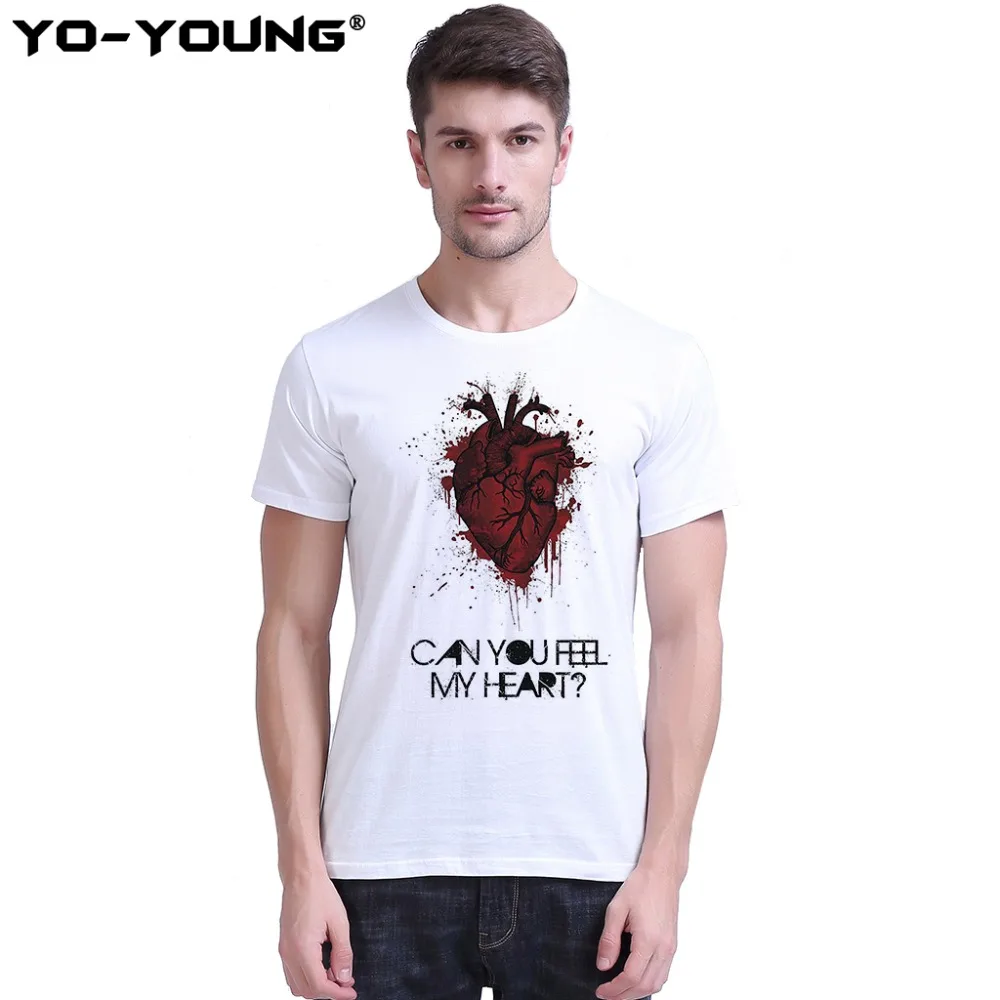 Bring Me The Horizon Can You Feel My Heart мужские футболки с цифровым принтом, чёсаный хлопок, 180 г/м2, мужские футболки на заказ