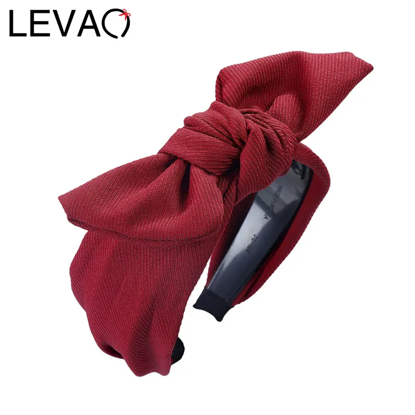 LEVAO, новинка, однотонный цвет, хлопок, для женщин, тюрбан, лента для волос, корейский ободок, завязанный, аксессуары для волос, головной убор для женщин, аксессуары для волос