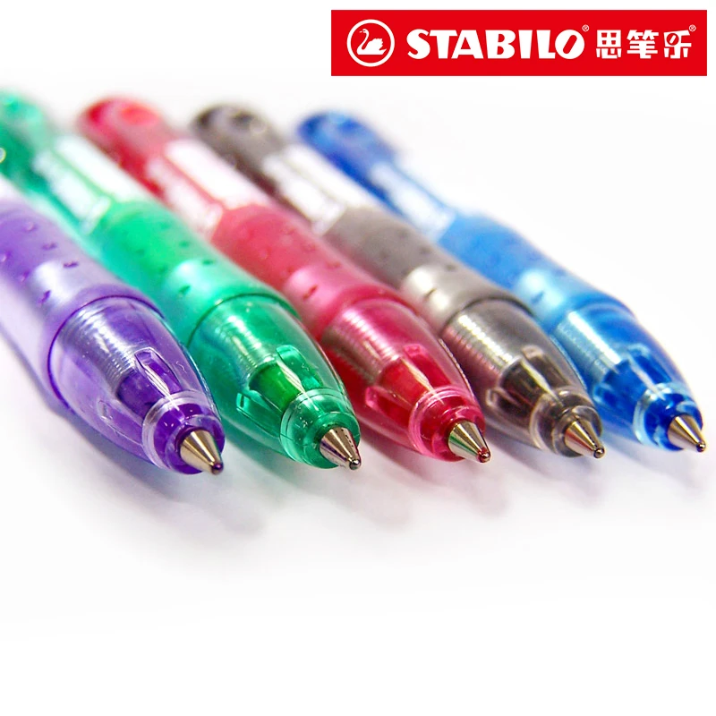 10 шт./лот лидер продаж оригинальная цветная Шариковая Ручка STABILO 308 сверхгладкая