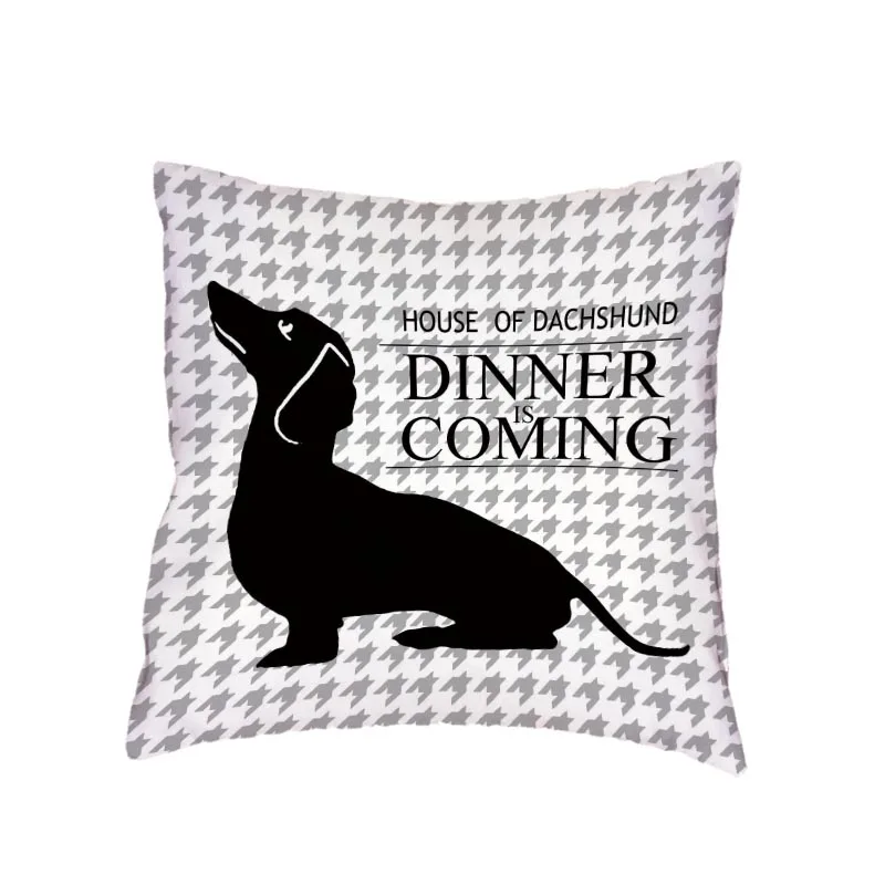 Симпатичная Рождественская такса белая наволочка для детской комнаты