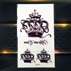 1 шт. высокое качество Королева Корона временные татуировки наклейки водостойкие PAQ-171 Дамская Корона черного цвета шаблон татуировки бумажные наклейки