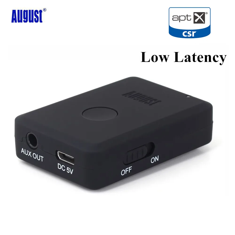 Августа MR230 aptX Low Latency беспроводной Bluetooth 4.2 аудио приемник 3.5 мм AUX адаптер для