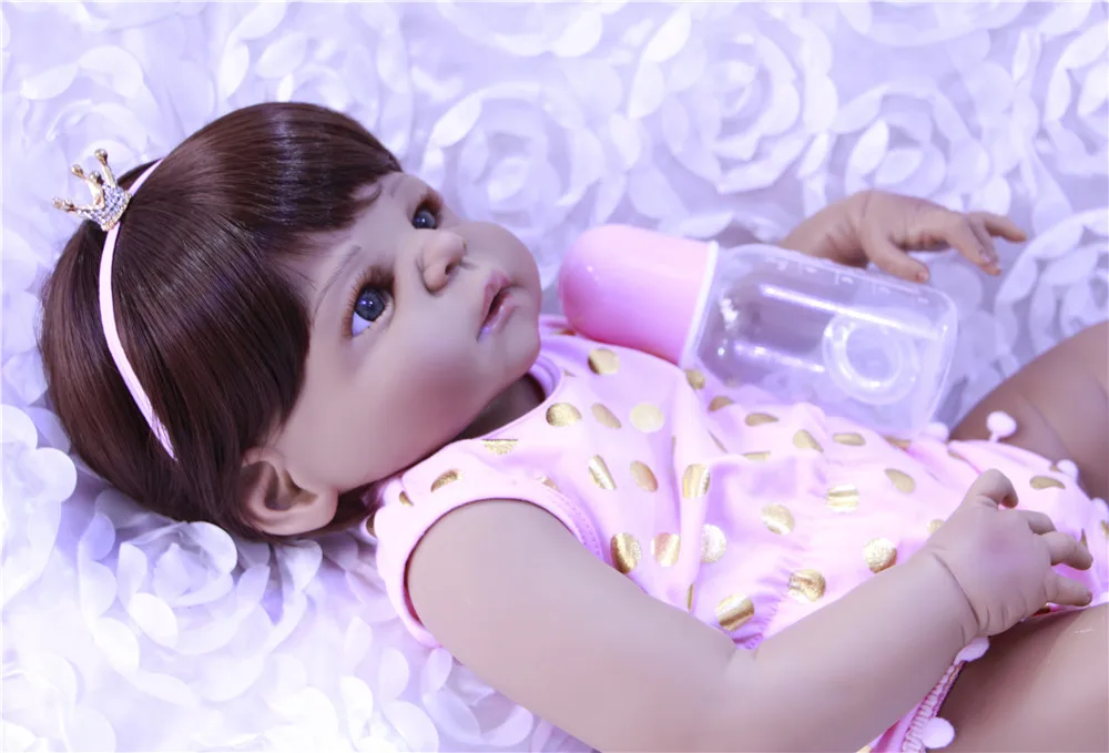Кукла реборн силиконовая 55 см полностью силиконовая|reborn girl|silicone bebe rebornreborn for sale |