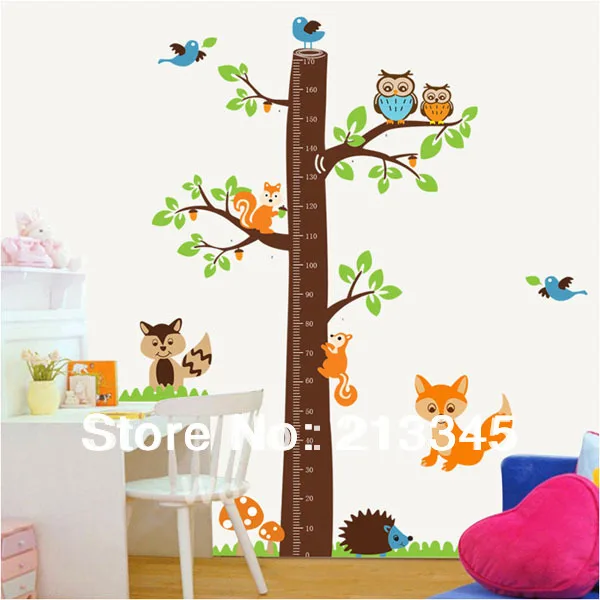 [Fundecoration] новые продукты большая сова белка настенные наклейки детская комната