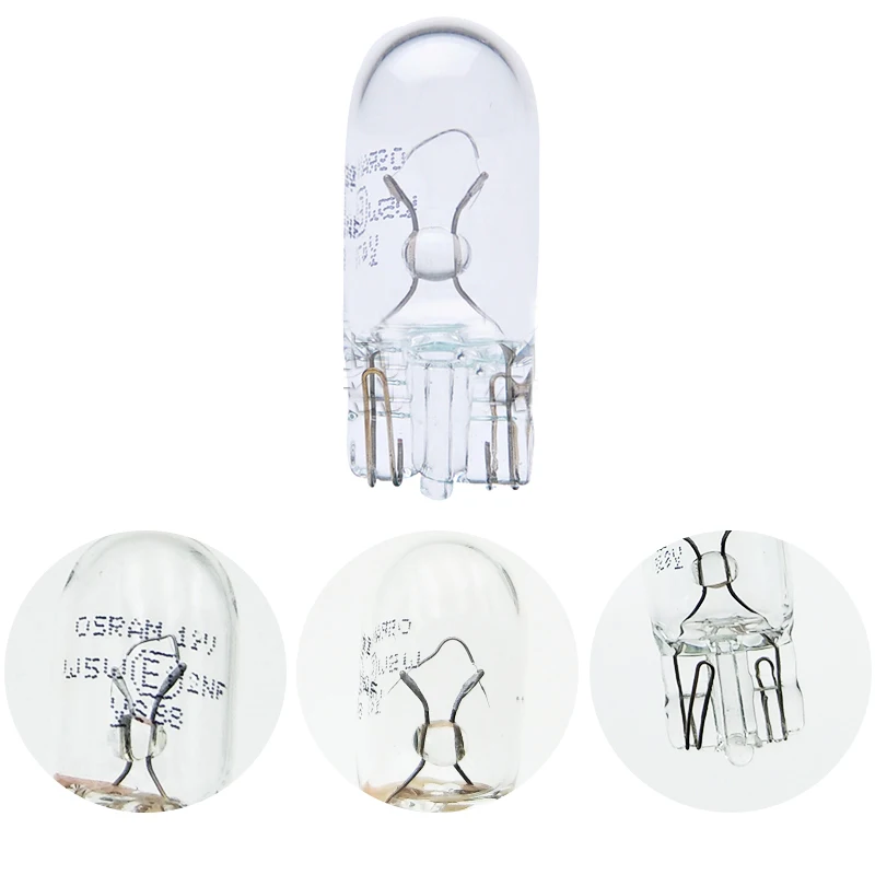 10 шт. лампа Osram T10 W5W 2825 12 В 5 Вт маленькие пузырьки (12921) В|Лампы для автомобильных